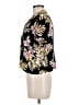 Volcom 100% Viscose Floral Black Short Sleeve Blouse Size 8 - photo 5
