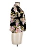 Volcom 100% Viscose Floral Black Short Sleeve Blouse Size 8 - photo 4