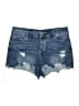 rue21 Stars Blue Denim Shorts Size 24 waist - photo 1