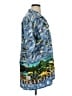 Assorted Brands 100% Rayon Tropical Blue Short Sleeve Button-Down Shirt Size XL - photo 4