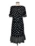Talbots 100% Polyester Polka Dots Black Casual Dress Size 6 - photo 2