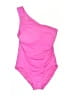 MICHAEL Michael Kors 100% Polyurethane Solid Pink One Piece Swimsuit Size 8 - photo 1