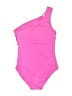 MICHAEL Michael Kors 100% Polyurethane Solid Pink One Piece Swimsuit Size 8 - photo 2