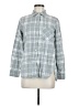 Old Navy 100% Cotton Plaid Gray Long Sleeve Button-Down Shirt Size M - photo 1