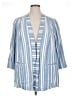 Catherines Stripes Blue Blazer Size 1X - photo 1