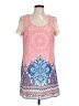 As U Wish 100% Polyester Paisley Pink Casual Dress Size L - photo 1