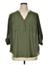 Torrid 100% Polyester Green 3/4 Sleeve Blouse Size 1X Plus (1) - photo 1