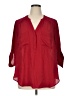 Torrid 100% Polyester Red 3/4 Sleeve Blouse Size 1X Plus (1) - photo 1