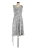 MSK 100% Polyester Tweed Gray Cocktail Dress Size 8 - photo 1