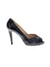 Butter 100% Leather Blue Black Heels Size 9 1/2 - photo 1
