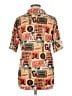 Assorted Brands 100% Polyester Print Orange Short Sleeve Blouse Size M - photo 2
