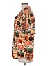 Assorted Brands 100% Polyester Print Orange Short Sleeve Blouse Size M - photo 5