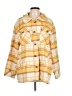 Kensie 100% Polyester Plaid Yellow Raincoat Size L - photo 1
