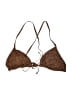 Xhilaration Animal Print Brown Swimsuit Top Size XL - photo 1