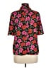 MNG 100% Polyester Floral Pink Short Sleeve Blouse Size M - photo 2