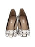 Coach 100% Leather Animal Print Ivory Heels Size 7 - photo 2