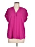 Cynthia Steffe 100% Polyester Pink Short Sleeve Blouse Size L - photo 1