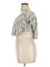 Angie 100% Rayon Silver Short Sleeve Blouse Size L - photo 5