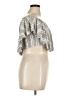 Angie 100% Rayon Silver Short Sleeve Blouse Size L - photo 4