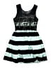 Assorted Brands 100% Polyester Stripes Teal Green Dress Size 10 - photo 1