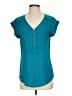 Express Teal Short Sleeve Blouse Size S - photo 1