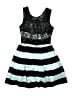 Assorted Brands 100% Polyester Stripes Teal Green Dress Size 10 - photo 2