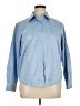 Talbots 100% Cotton Blue Long Sleeve Button-Down Shirt Size 16 Petite - photo 1