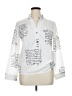 CBR Print White Long Sleeve Blouse Size XL - photo 1