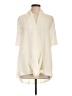 H By Halston 100% Polyester Ivory Short Sleeve Blouse Size L - photo 1