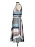 Dana Buchman 100% Polyester Print Blue Casual Dress Size 10 - photo 5