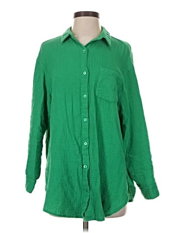 Lulus Long Sleeve Button-Down Shirt (view 1)