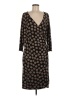Susan Graver Print Brown Casual Dress Size M - photo 1