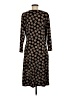 Susan Graver Print Brown Casual Dress Size M - photo 2