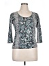 August Silk Teal 3/4 Sleeve Top Size XL - photo 1