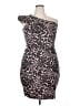 Parker Animal Print Black Cocktail Dress Size 18 - photo 1