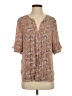 Ann Taylor 100% Polyester Brown Short Sleeve Blouse Size S - photo 1