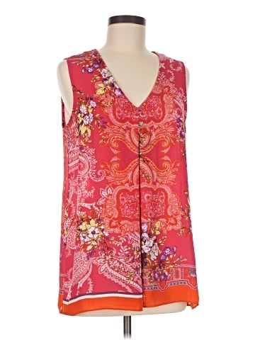 Rose + Olive Sleeveless Blouse (view 1)