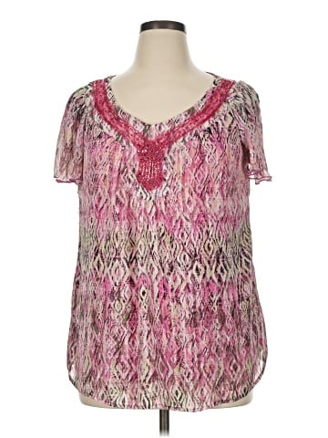 Sara Michelle Short Sleeve Blouse (view 1)