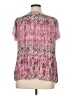 Sara Michelle 100% Polyester Pink Short Sleeve Blouse Size 1X - photo 2