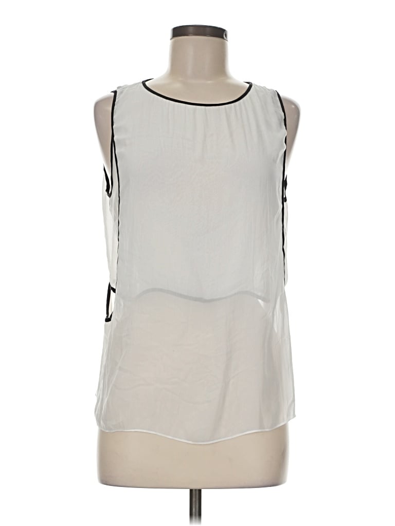 Pre-owned Helmut Lang Sleeveless Blouse In Ivory