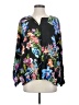 Johnny Was 100% Rayon Floral Black 3/4 Sleeve Blouse Size XS - photo 1
