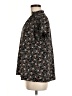 Monday Fun Floral Black Short Sleeve Blouse Size M - photo 5