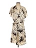 Equipment Print Tan Casual Dress Size S - photo 1
