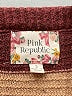 Pink Republic Color Block Burgundy Pullover Sweater Size L - photo 7