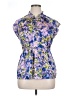 Apt. 9 100% Polyester Purple Short Sleeve Blouse Size XL Petite - photo 1