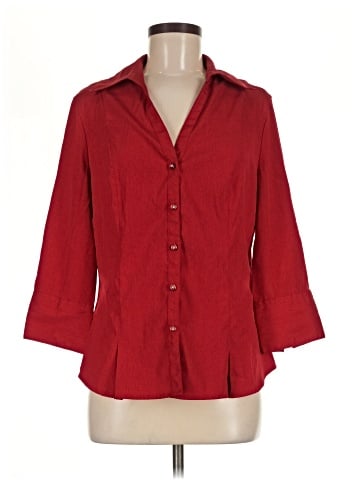 Cato 3/4 Sleeve Button-Down Shirt (view 1)