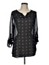Mossimo Supply Co. 100% Polyester Argyle Black Casual Dress Size L - photo 1