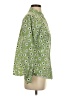 Halogen Print Green Long Sleeve Blouse Size S - photo 4