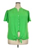 Trina Turk Green Short Sleeve Blouse Size XXL - photo 1