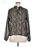 Veronica M. 100% Polyester Silver Long Sleeve Blouse Size XL - photo 1